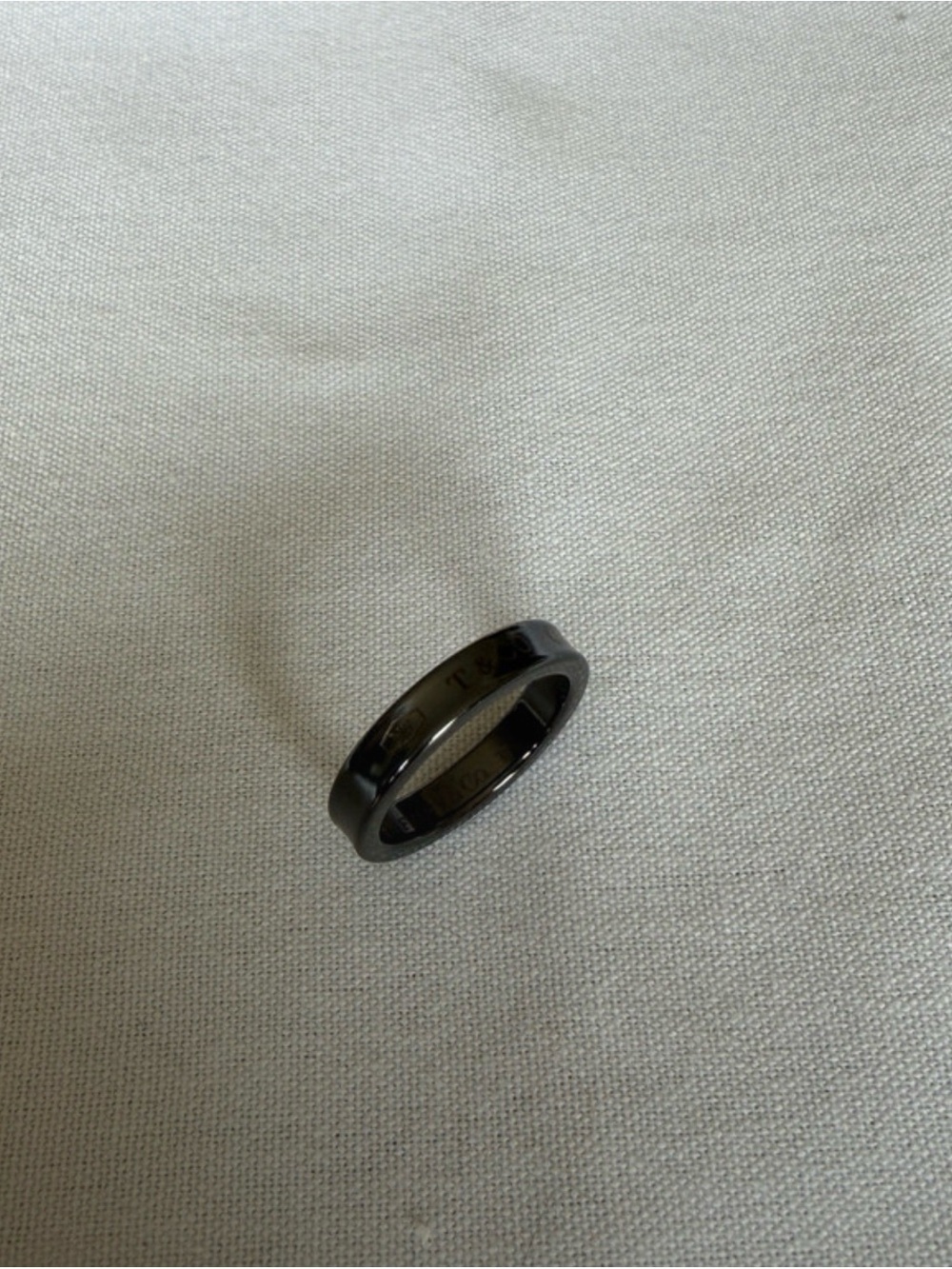 Tiffany & Co. Men's Black Ceramic Band Ring